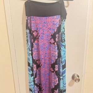 VENUS Black/Blue/Pink Long Maxi Skirt